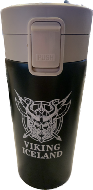 Black thermo with viking designs Black thermo with viking designs